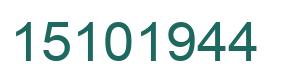 Number 15101944 green image