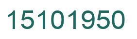 Number 15101950 green image