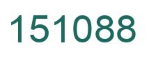 Number 151088 green image