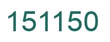 Number 151150 green image