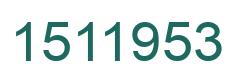 Number 1511953 green image