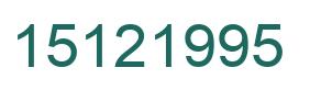 Número 15121995 imagen verde