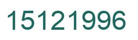 Número 15121996 imagen verde