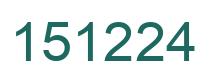 Number 151224 green image
