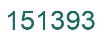 Number 151393 green image