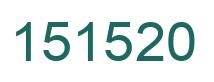 Number 151520 green image