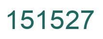 Number 151527 green image