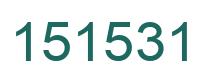 Number 151531 green image