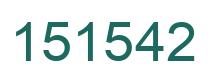 Number 151542 green image
