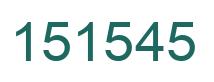 Number 151545 green image