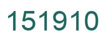 Number 151910 green image