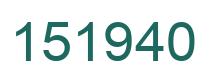 Number 151940 green image