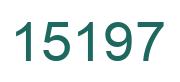 Number 15197 green image