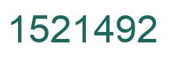 Number 1521492 green image