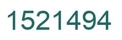 Number 1521494 green image