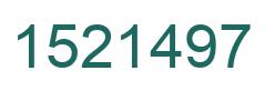 Number 1521497 green image