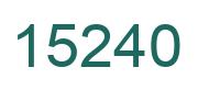 Number 15240 green image