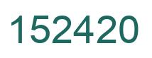 Number 152420 green image