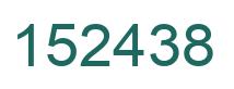 Number 152438 green image