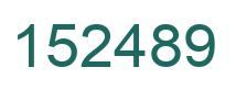 Number 152489 green image