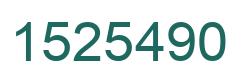 Number 1525490 green image