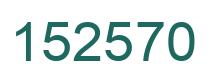 Number 152570 green image