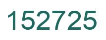 Number 152725 green image