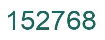 Number 152768 green image