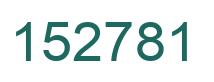 Number 152781 green image