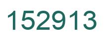 Number 152913 green image
