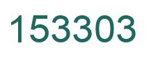 Number 153303 green image