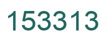 Number 153313 green image