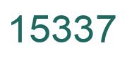 Number 15337 green image