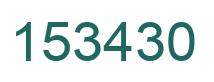 Number 153430 green image