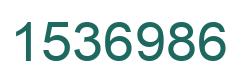 Number 1536986 green image