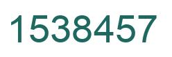 Number 1538457 green image