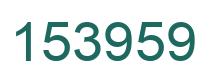 Number 153959 green image