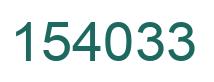 Number 154033 green image