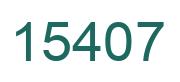 Number 15407 green image