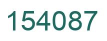 Number 154087 green image