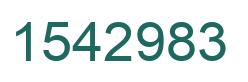 Number 1542983 green image