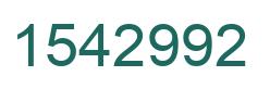 Number 1542992 green image
