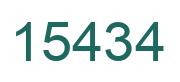 Number 15434 green image
