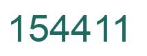 Number 154411 green image