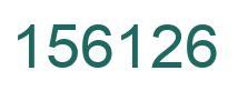 Number 156126 green image