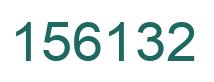 Number 156132 green image