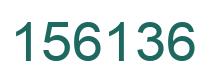 Number 156136 green image