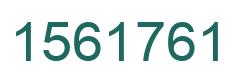 Número 1561761 imagen verde