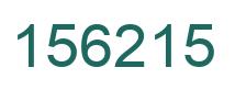 Number 156215 green image