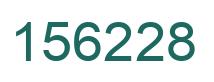 Number 156228 green image